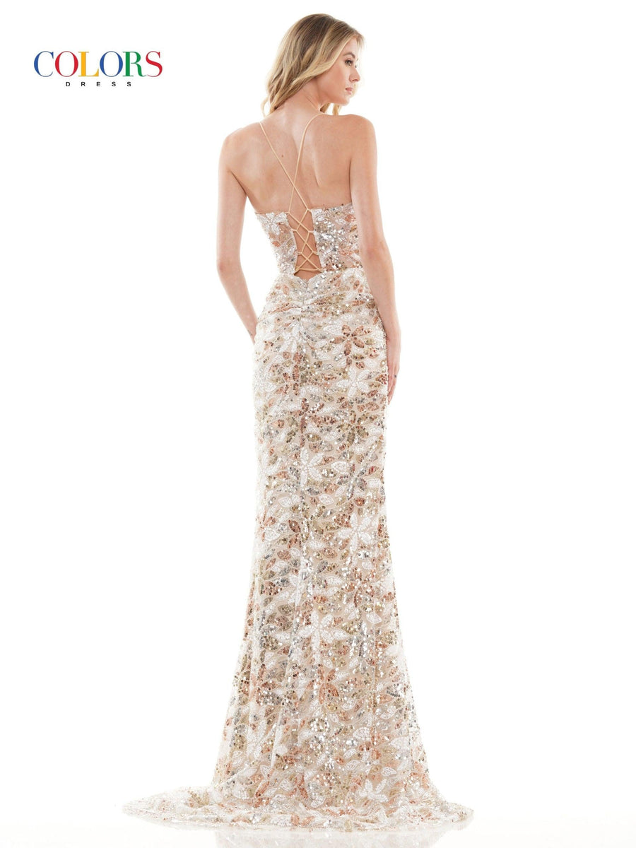 Colors Formal Long Fitted Prom Dress 2727 - The Dress Outlet