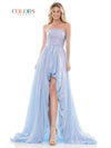 Colors High Low Strapless Chiffon Prom Dress 2748 - The Dress Outlet