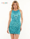 Colors Homecoming Short Beaded Cocktail Dress 2809 - The Dress Outlet