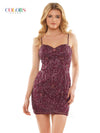 Colors Homecoming Short Beaded Cocktail Dress 2812 - The Dress Outlet