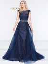Colors Long Cap Sleeve Formal Prom Dress 1830 - The Dress Outlet