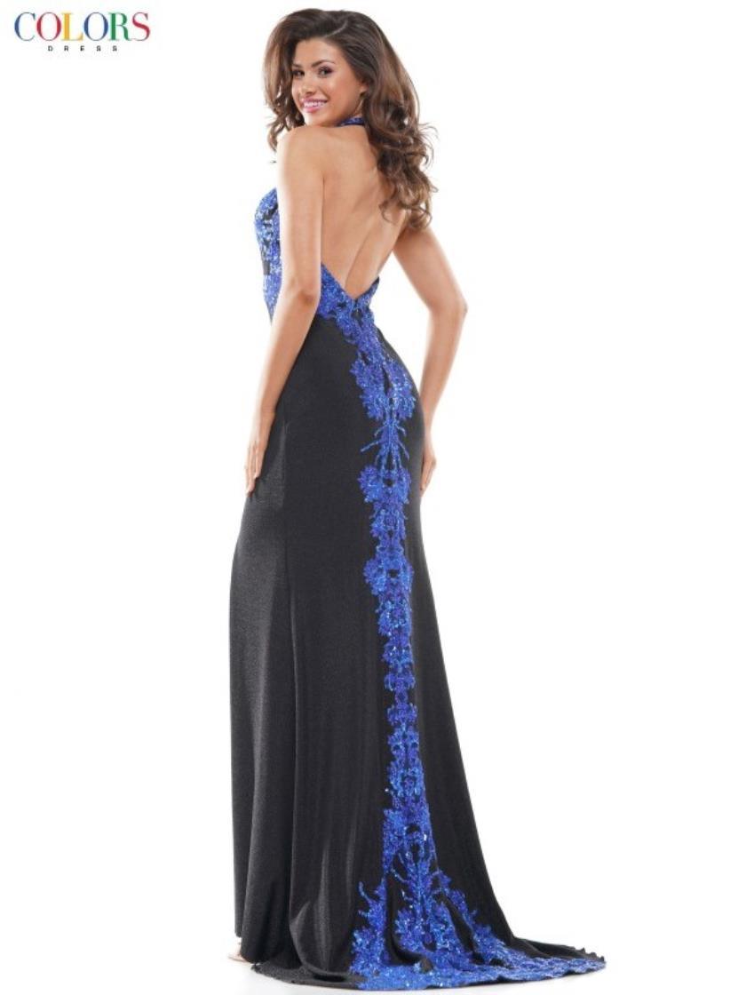 Colors Long Evening Fitted Dress G961 - The Dress Outlet