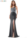 Colors Long Evening Fitted Dress G961 - The Dress Outlet