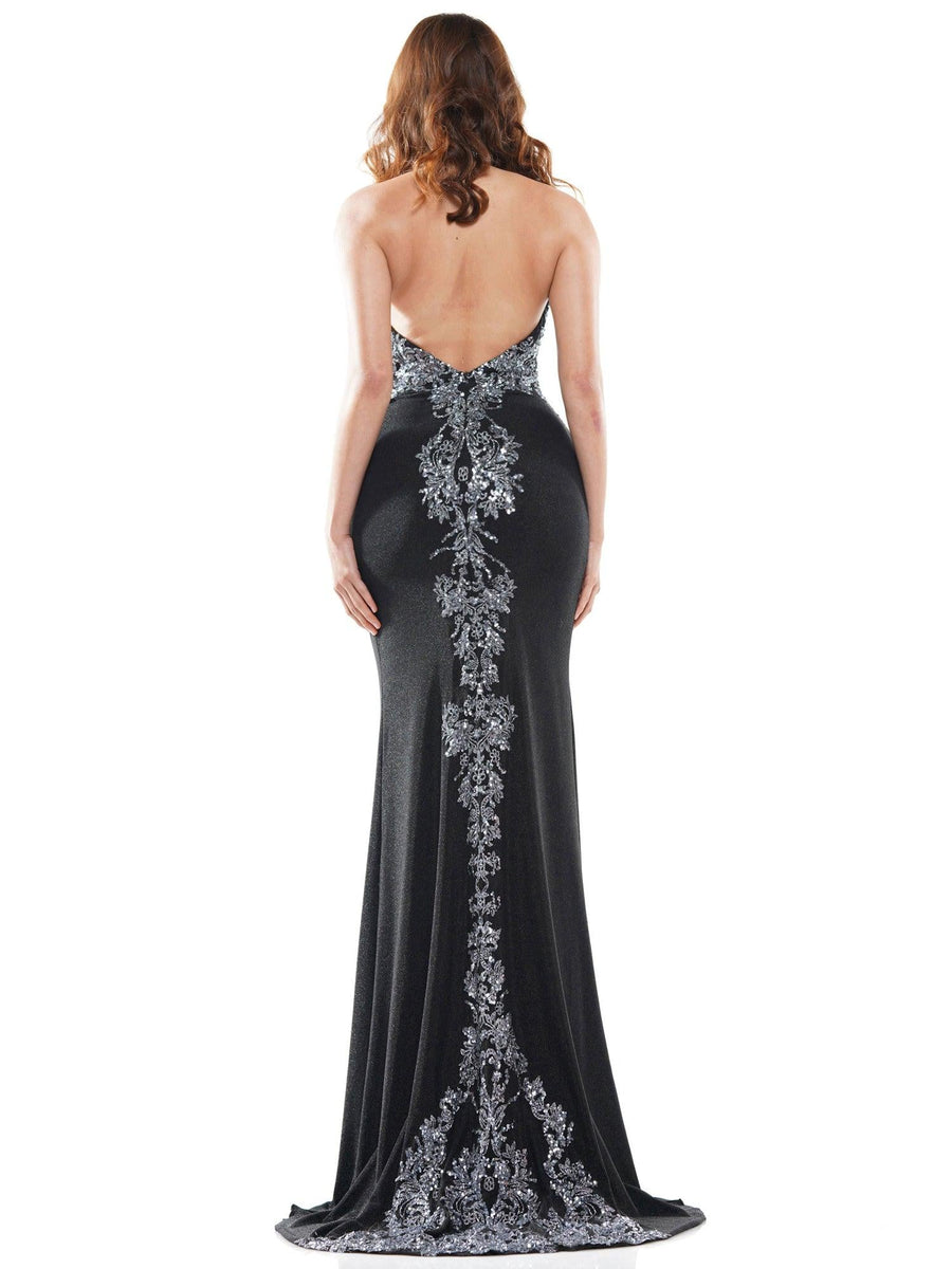 Colors Long Evening Fitted Dress G961 - The Dress Outlet