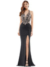 Colors Long Evening Fitted Dress G961 - The Dress Outlet