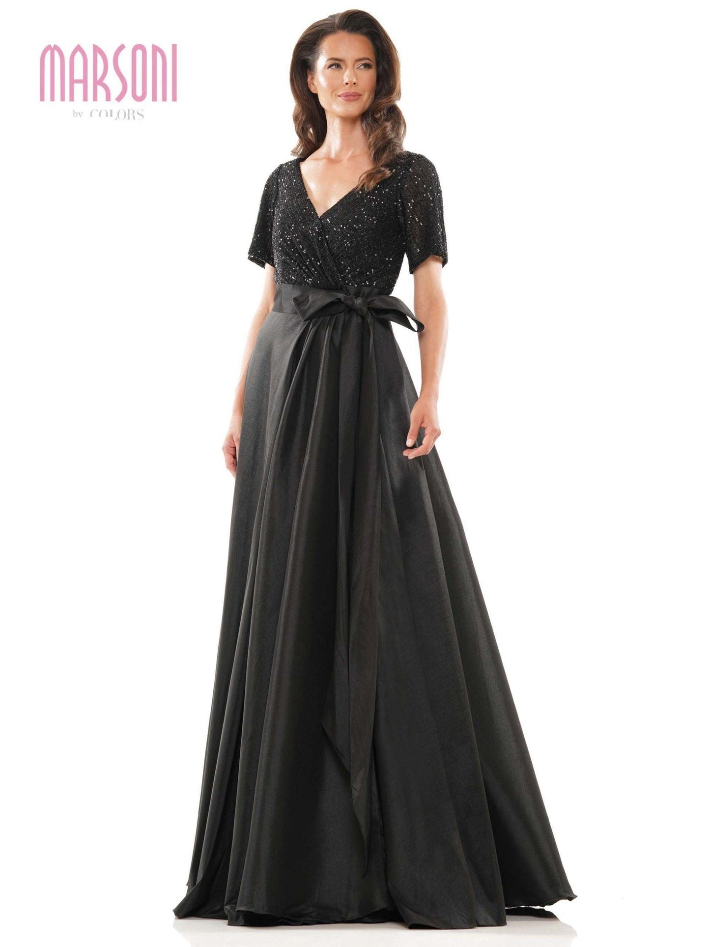 Colors Long Formal A-line Dress M316 - The Dress Outlet