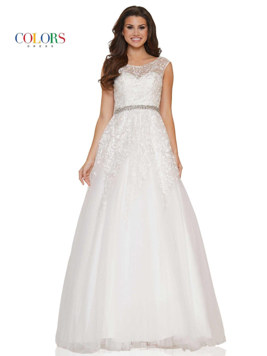 Colors Long Formal Beaded Prom Ball Gown 2744 - The Dress Outlet