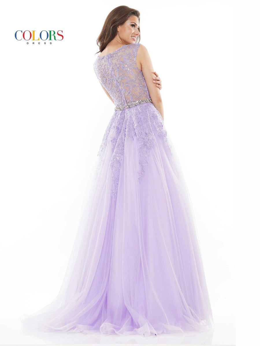 Colors Long Formal Beaded Prom Ball Gown 2744 - The Dress Outlet