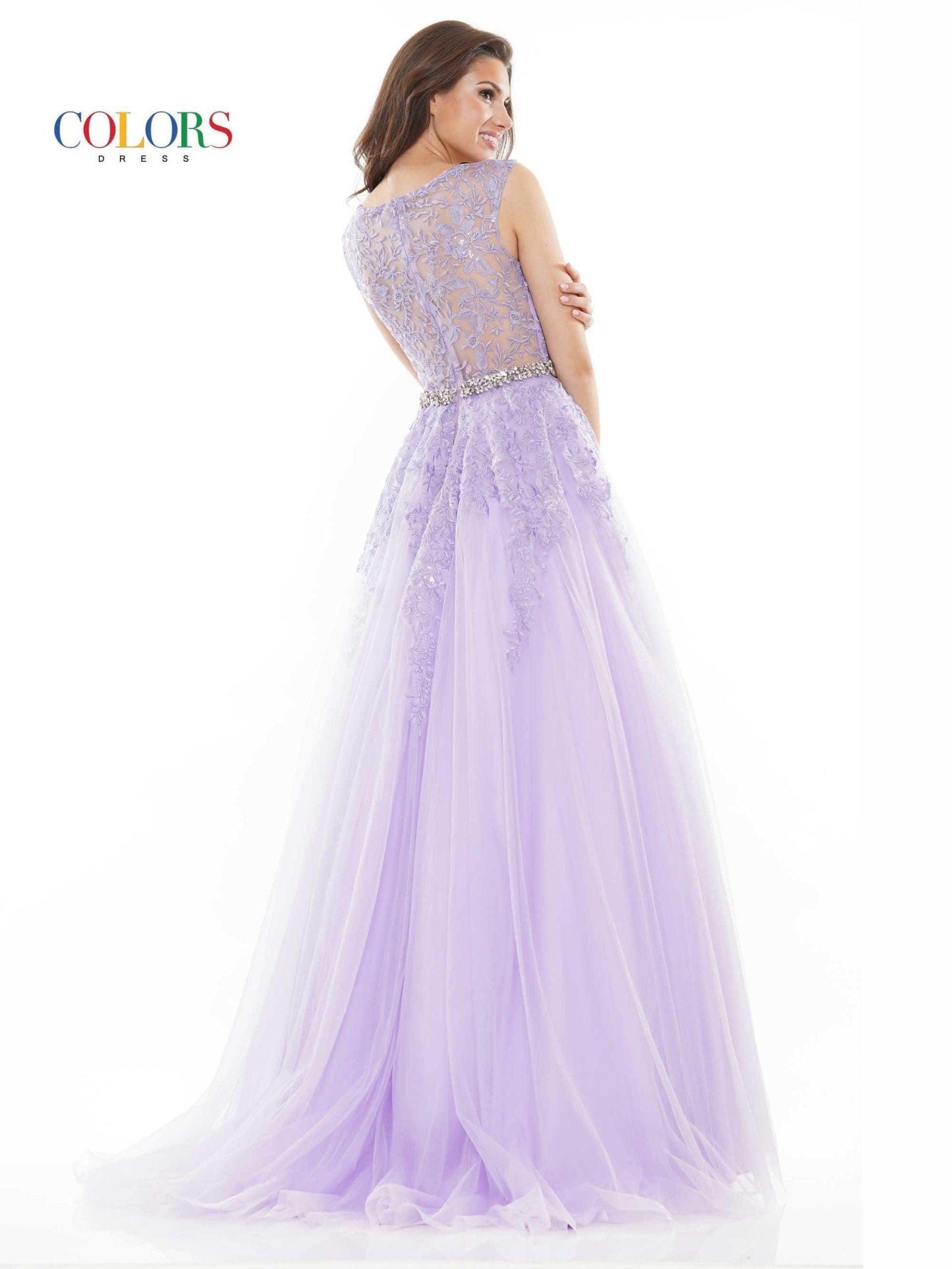 Colors Long Formal Beaded Prom Ball Gown 2744 - The Dress Outlet