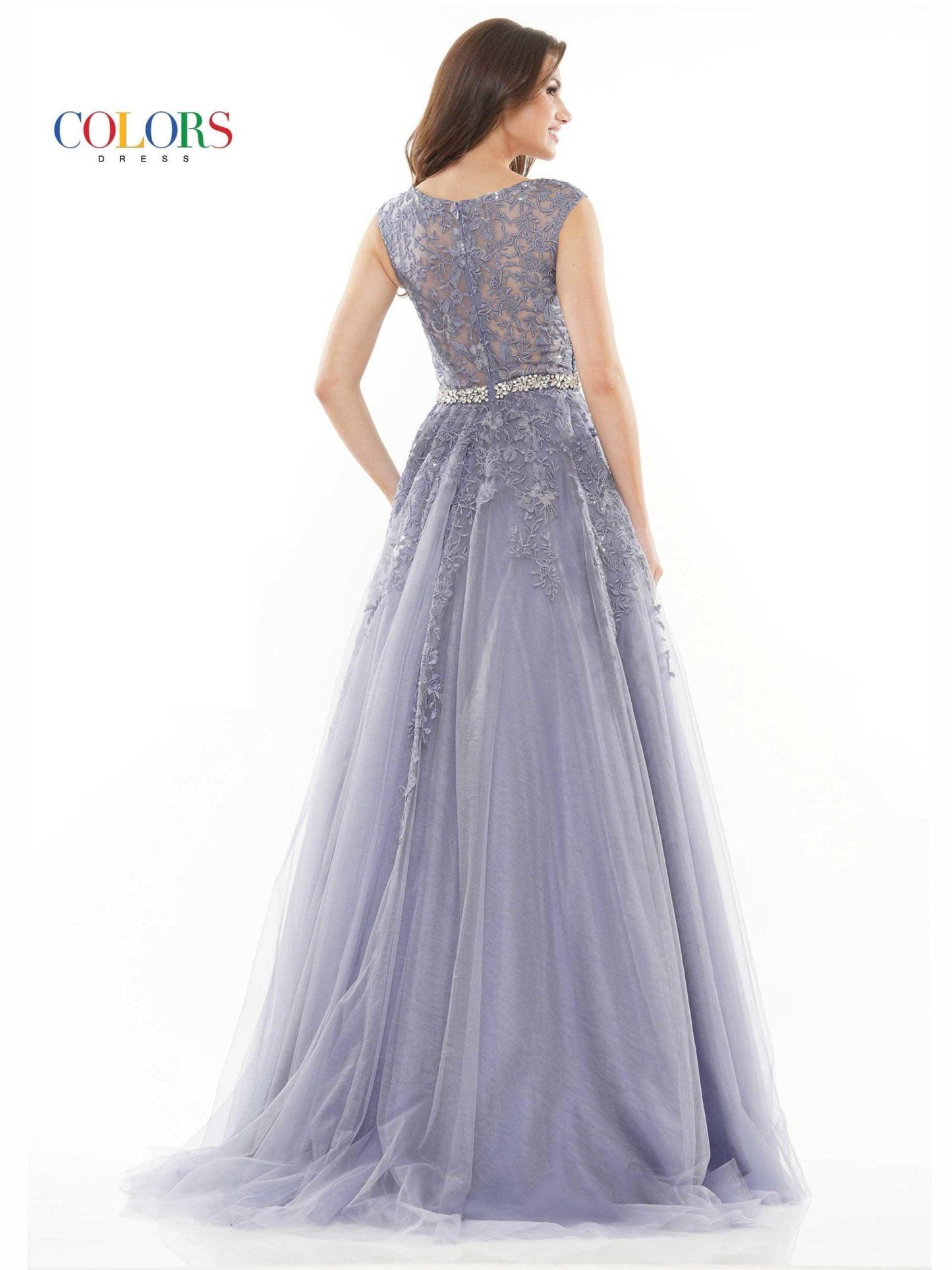 Colors Long Formal Beaded Prom Ball Gown 2744 - The Dress Outlet