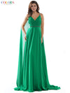 Colors Long Formal Chiffon Prom Dress 2502 - The Dress Outlet