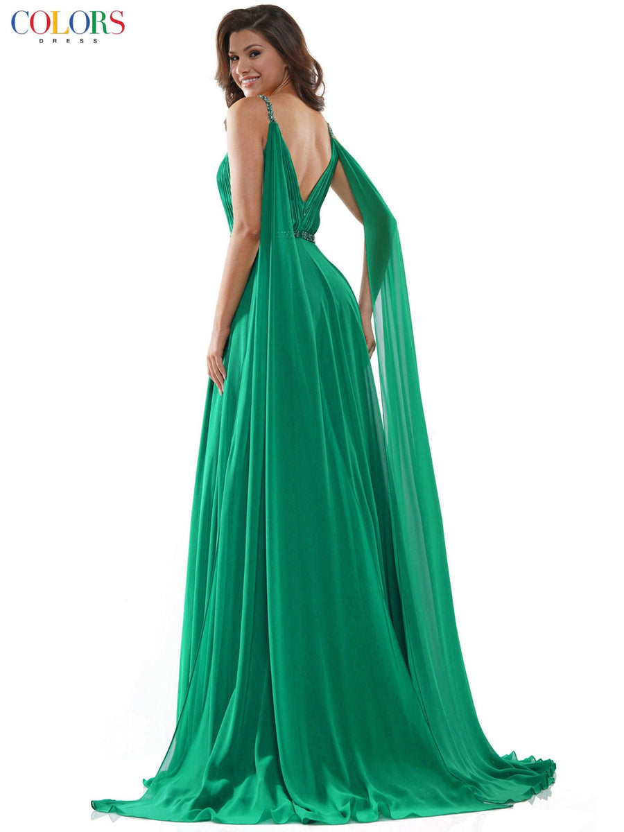Colors Long Formal Chiffon Prom Dress 2502 - The Dress Outlet