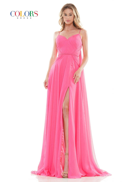 Colors Long Formal Chiffon Prom Dress 2664 - The Dress Outlet