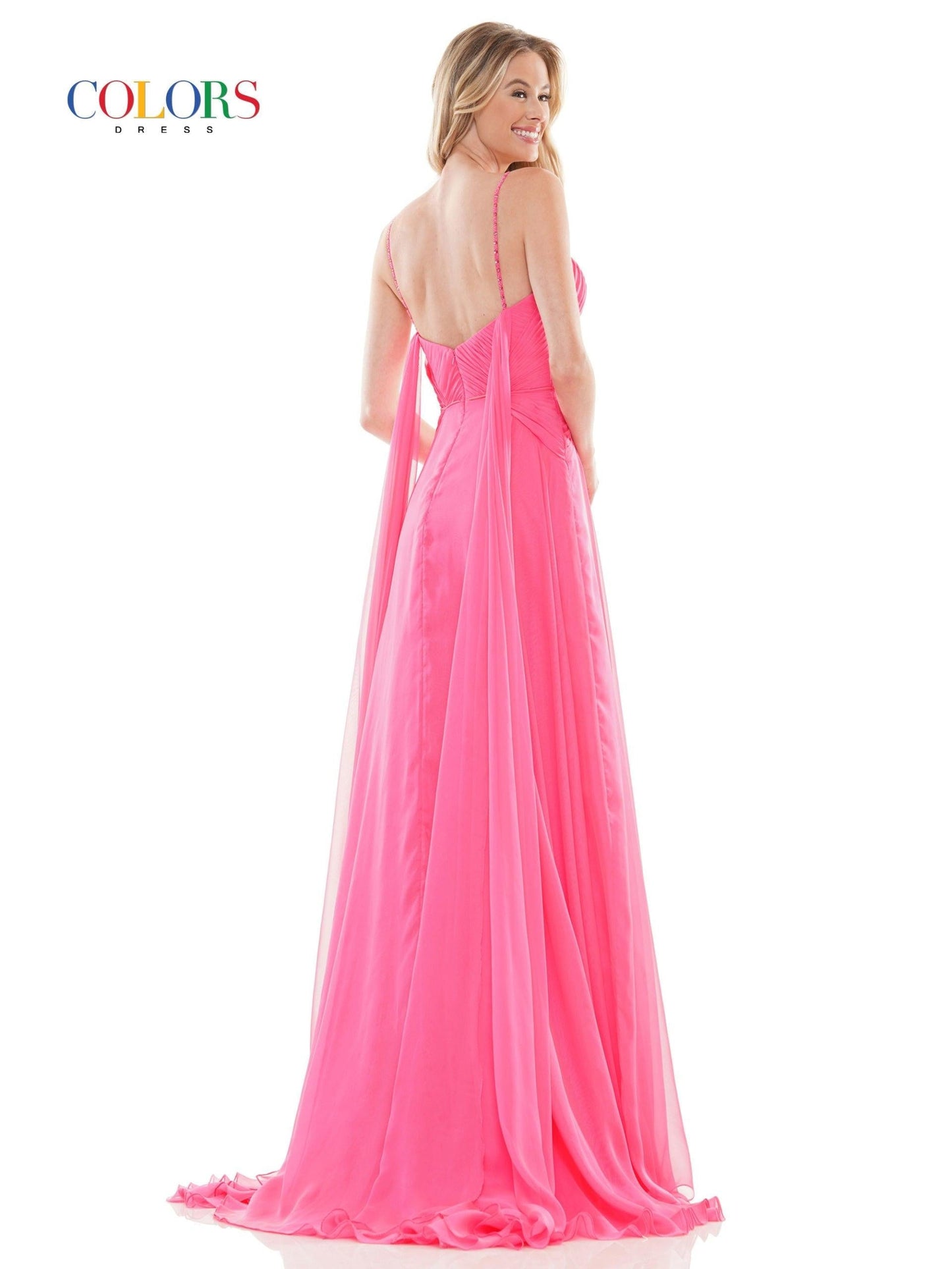 Colors Long Formal Chiffon Prom Dress 2664 - The Dress Outlet