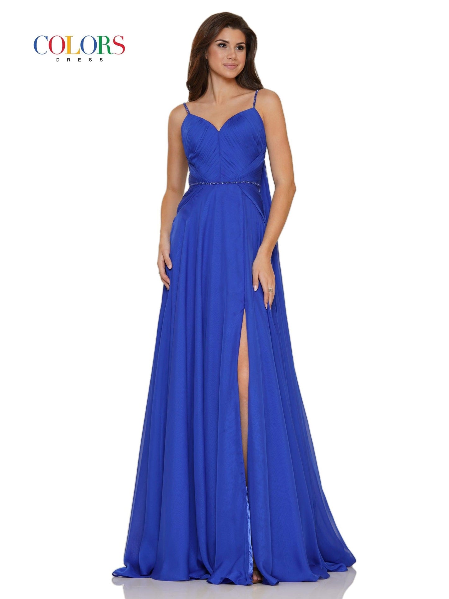 Colors Long Formal Chiffon Prom Dress 2664 - The Dress Outlet