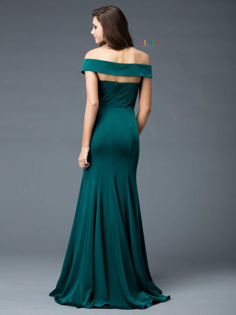 Colors Long Formal Fitted Bridesmaid Dress 1768 - The Dress Outlet