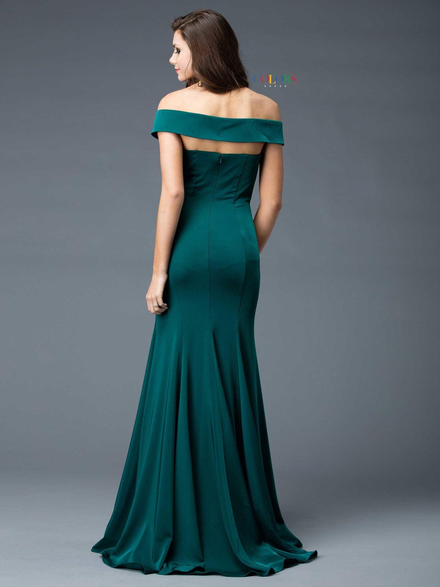 Colors Long Formal Fitted Bridesmaid Dress 1768 - The Dress Outlet