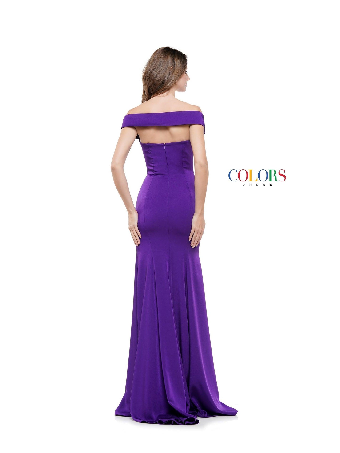 Colors Long Formal Fitted Bridesmaid Dress 1768 - The Dress Outlet