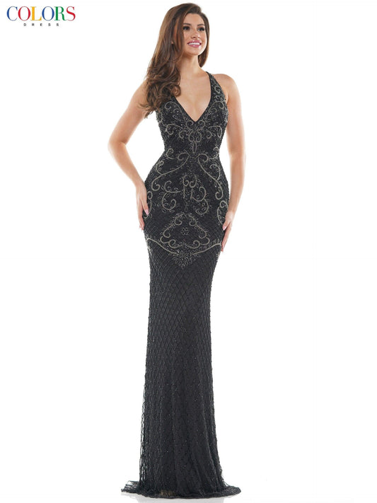 Colors Long Formal Fitted Prom Dress 111 - The Dress Outlet