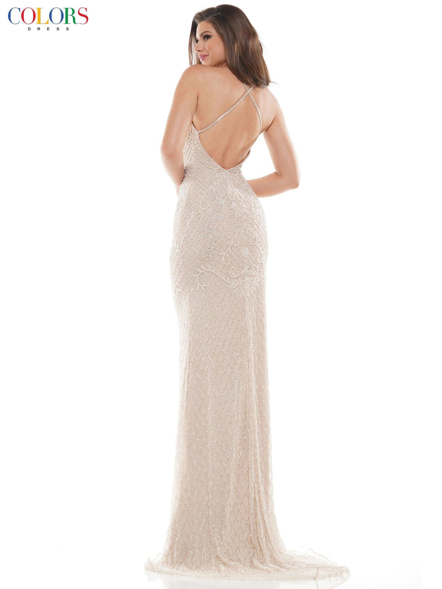 Colors Long Formal Fitted Prom Dress 111 - The Dress Outlet