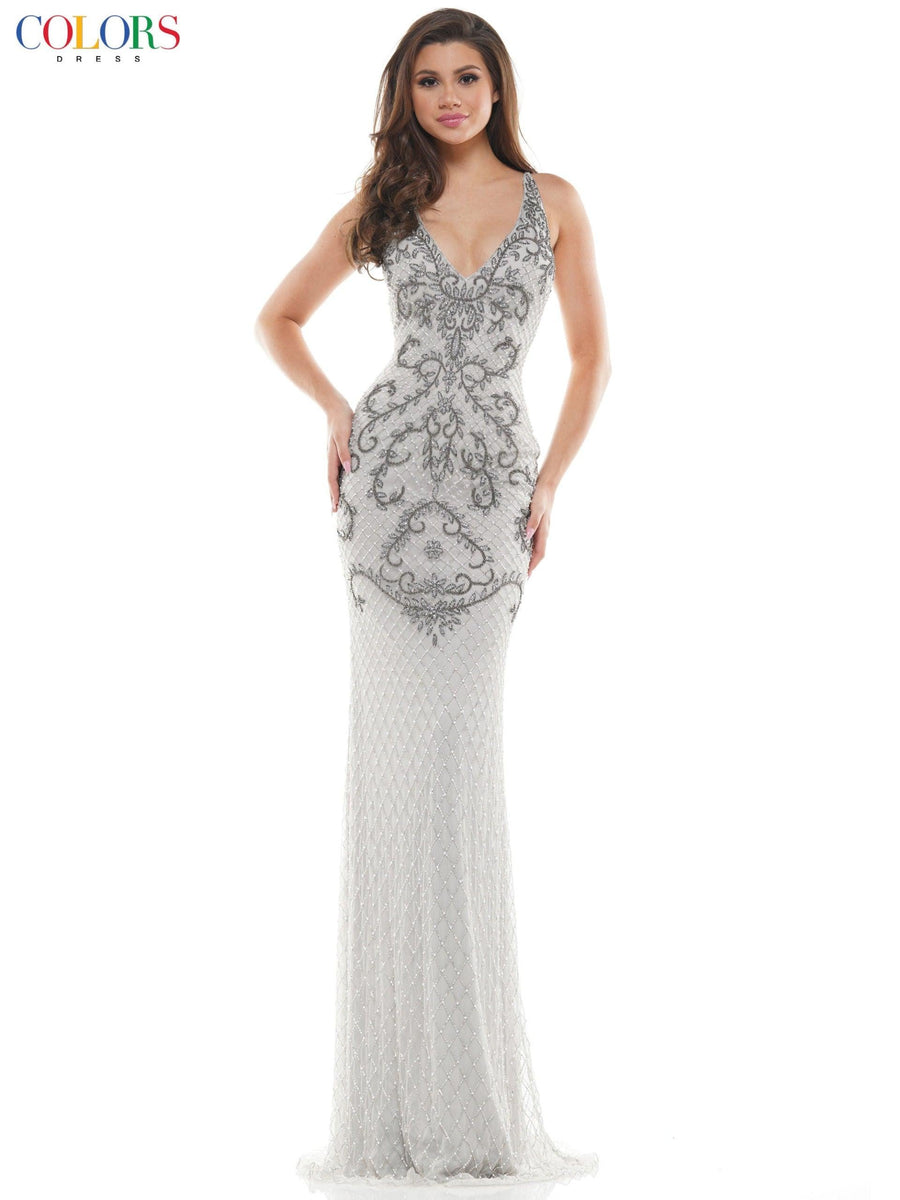 Colors Long Formal Fitted Prom Dress 111 - The Dress Outlet