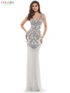 Colors Long Formal Fitted Prom Dress 111 - The Dress Outlet