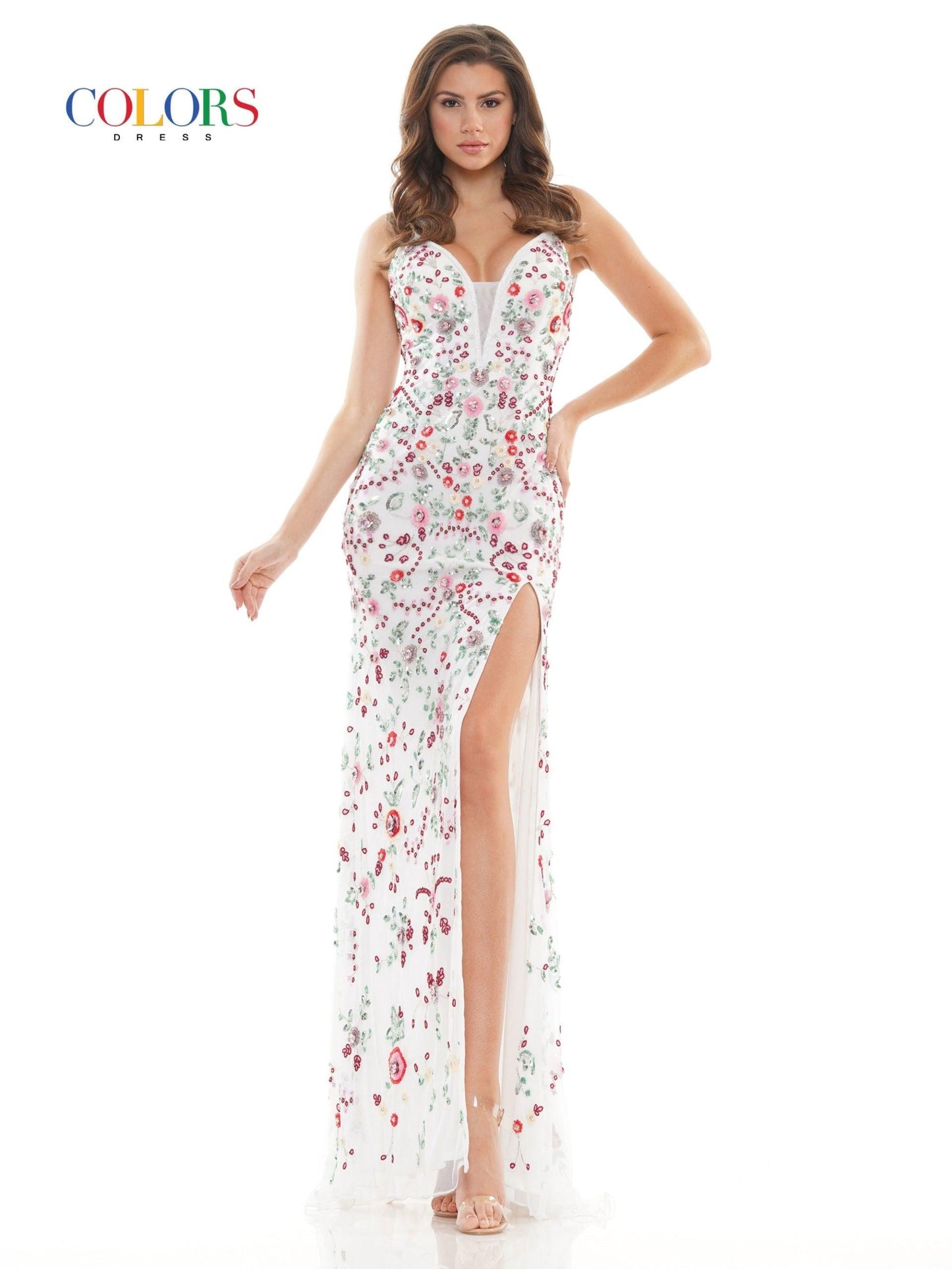 Colors Long Formal Fitted Prom Dress 117 - The Dress Outlet