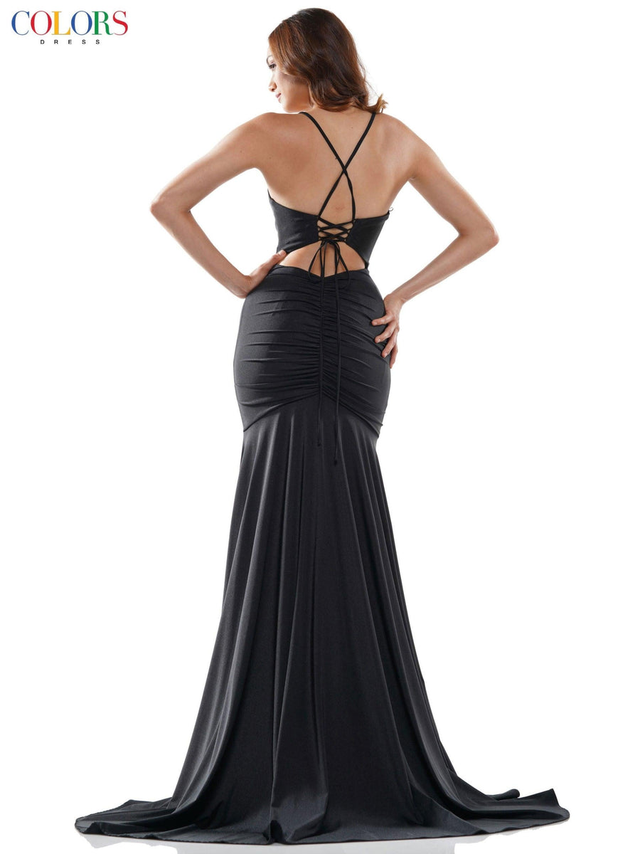 Colors Long Formal Fitted Prom Dress 2486 - The Dress Outlet