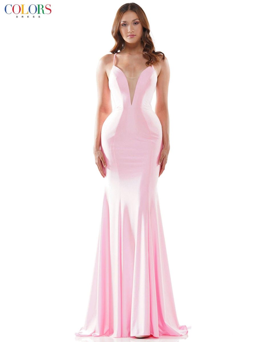 Colors Long Formal Fitted Prom Dress 2486 - The Dress Outlet