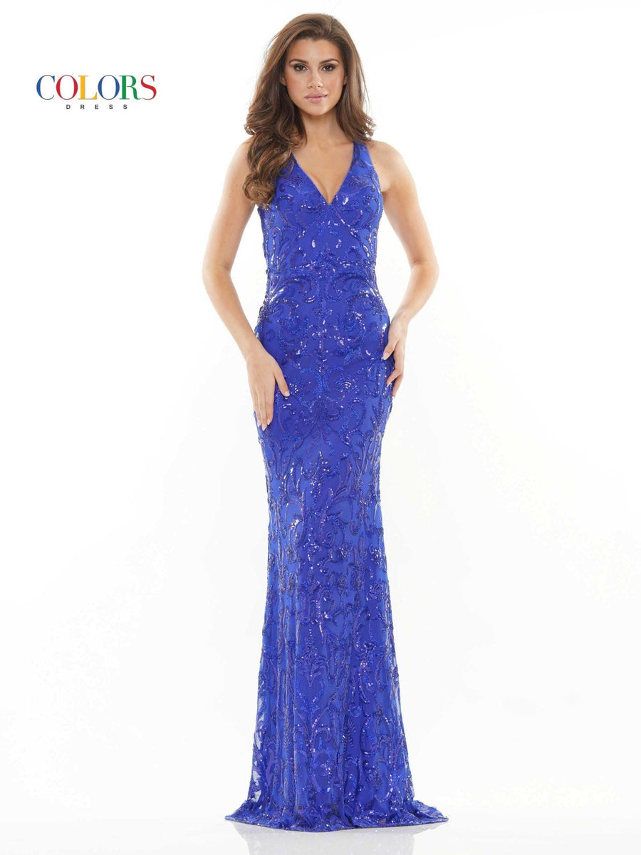 Colors Long Formal Fitted Prom Dress 2520 - The Dress Outlet