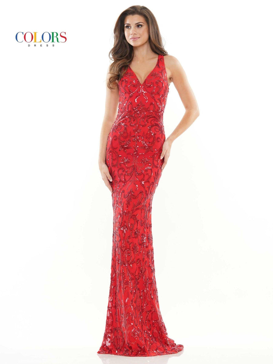 Colors Long Formal Fitted Prom Dress 2520 - The Dress Outlet
