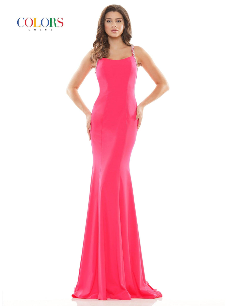 Colors Long Formal Fitted Prom Dress 2695 - The Dress Outlet