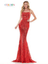 Colors Long Formal Fitted Sequins Prom Dress 2743 - The Dress Outlet