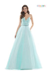 Colors Long Formal Glitter Mesh Prom Dress 2480 - The Dress Outlet