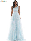 Colors Long Formal Glitter Mesh Prom Dress 2650 - The Dress Outlet