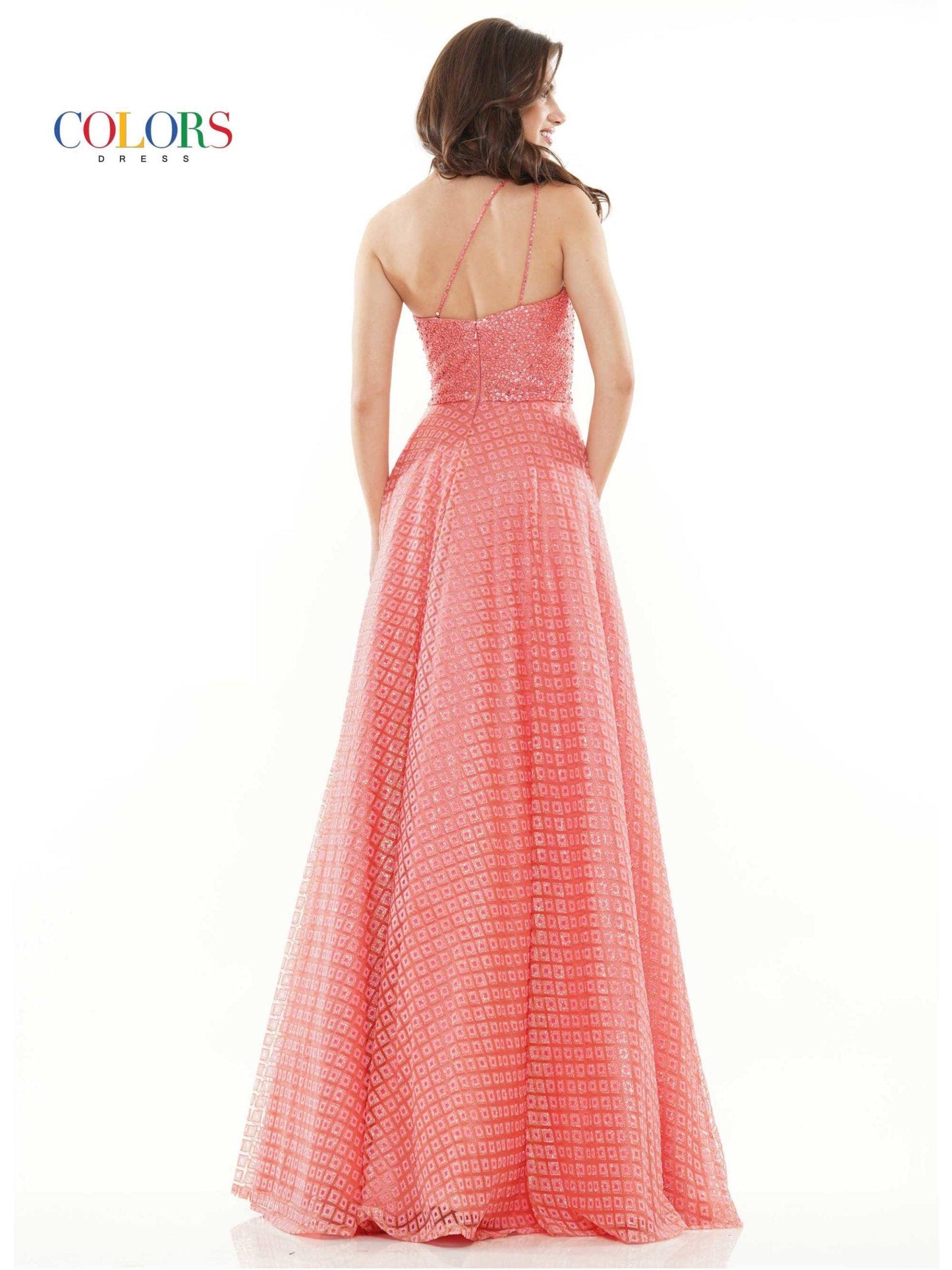 Colors Long Formal Glitter Prom Ball Gown 2670 - The Dress Outlet