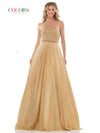 Colors Long Formal Glitter Prom Ball Gown 2670 - The Dress Outlet