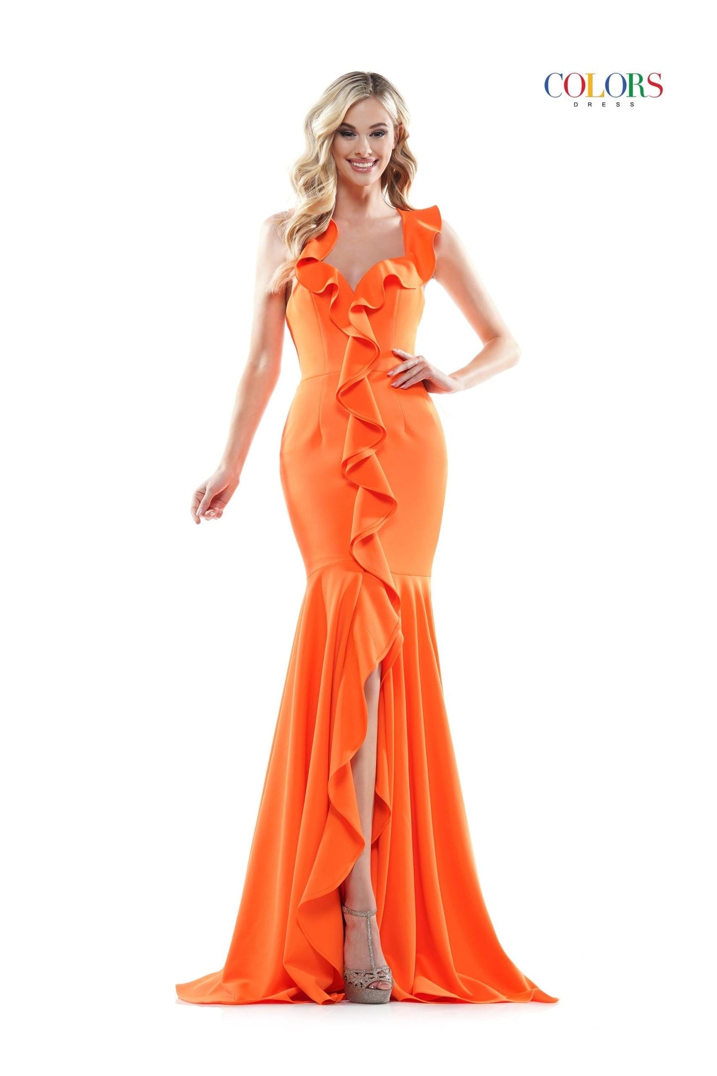 Colors Long Formal Mermaid Fit Prom Dress 2386 - The Dress Outlet