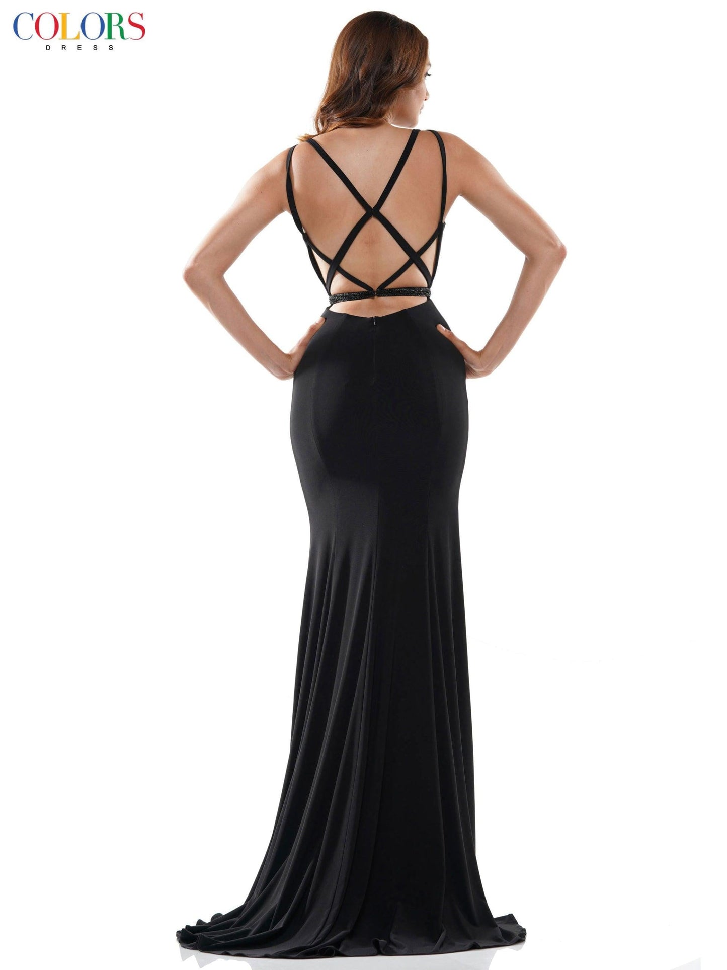 Colors Long Formal Mermaid Fit Prom Dress 2492 - The Dress Outlet