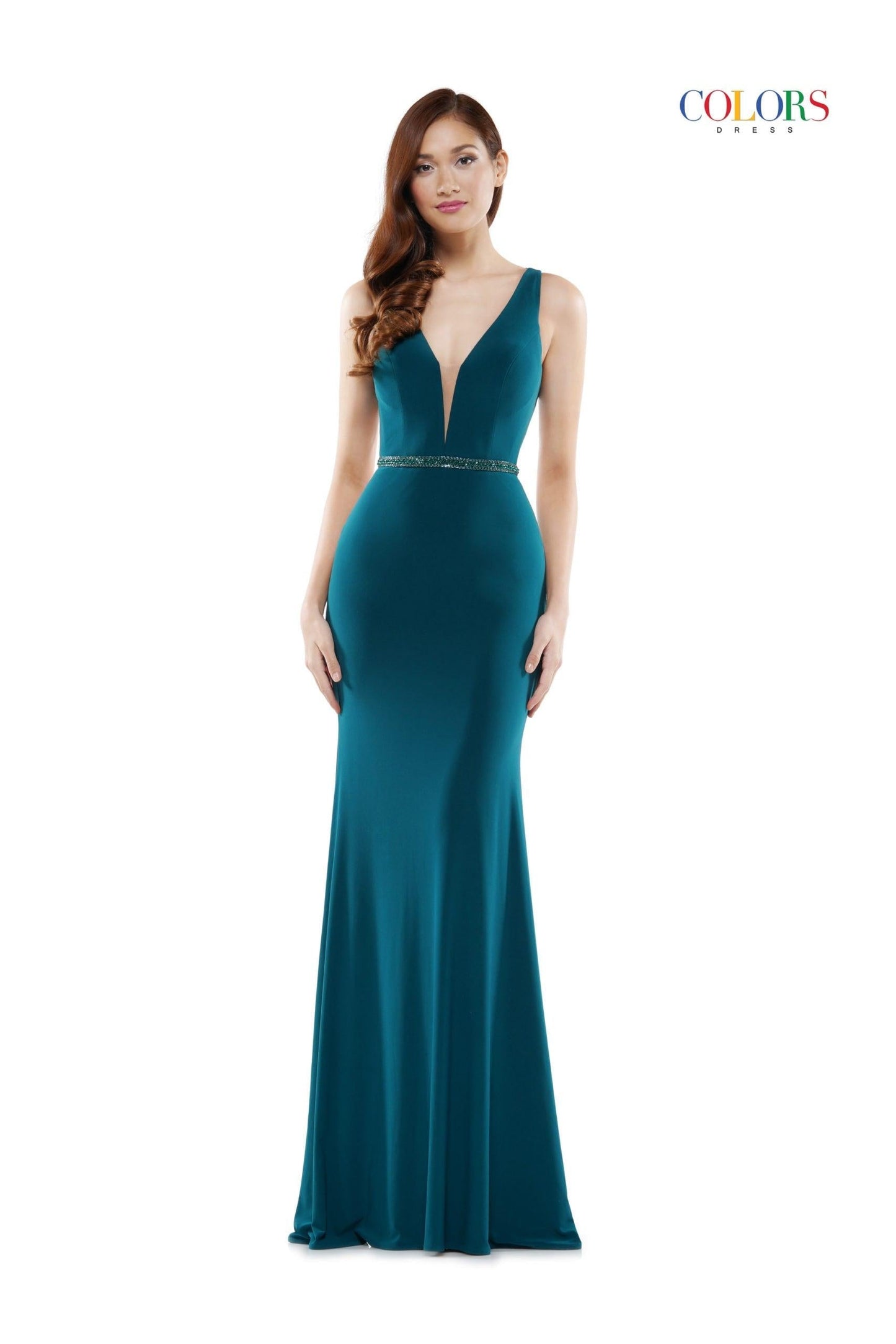 Colors Long Formal Mermaid Fit Prom Dress 2492 - The Dress Outlet