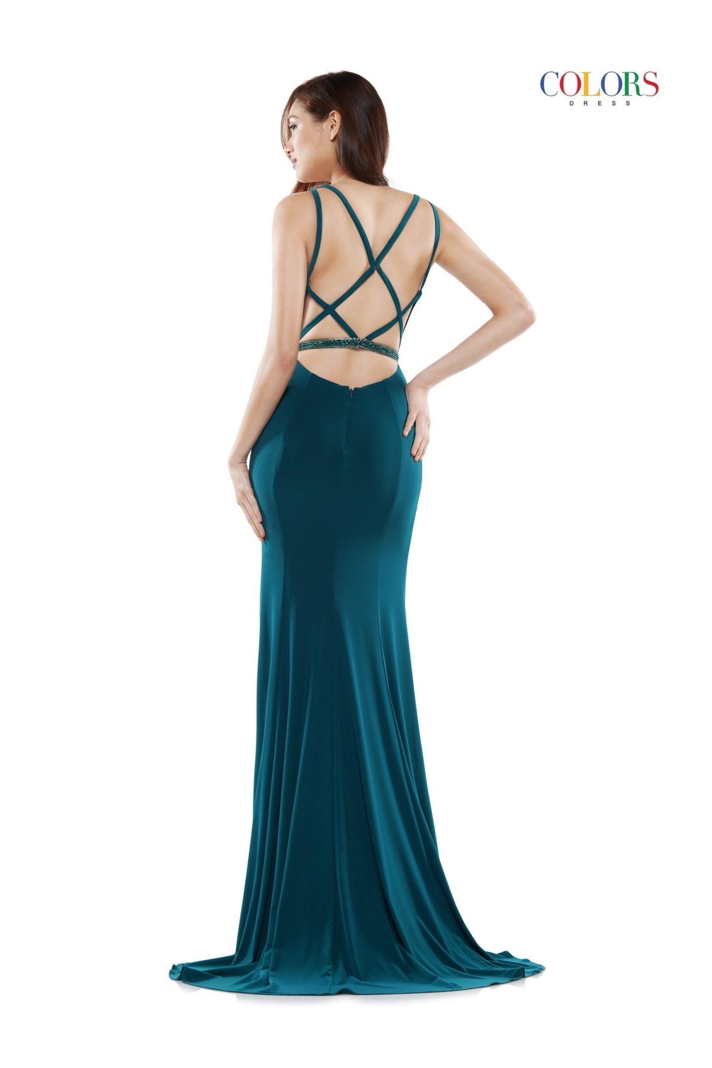 Colors Long Formal Mermaid Fit Prom Dress 2492 - The Dress Outlet