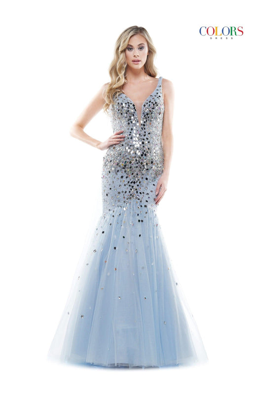 Colors Long Formal Mermaid Prom Dress 2608 - The Dress Outlet