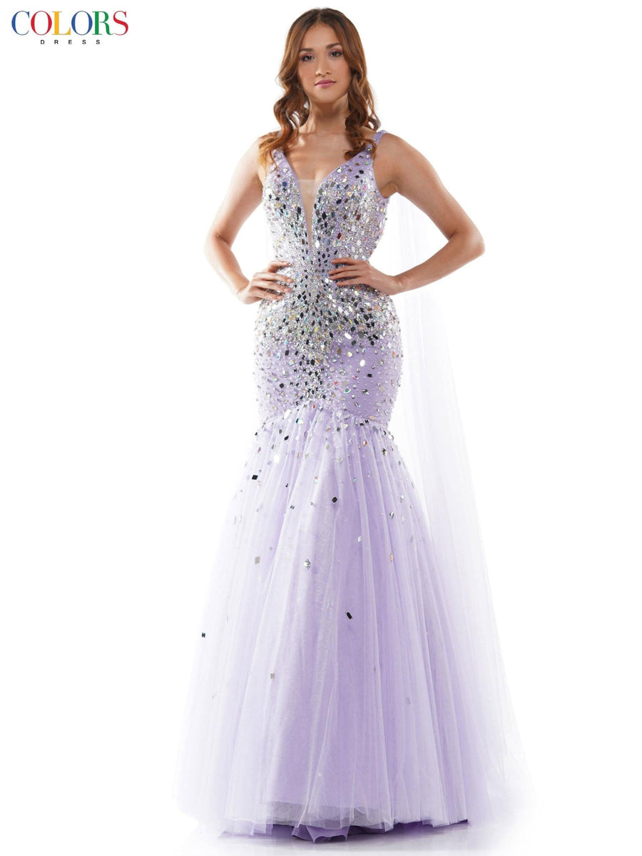 Colors Long Formal Mermaid Prom Dress 2608 - The Dress Outlet