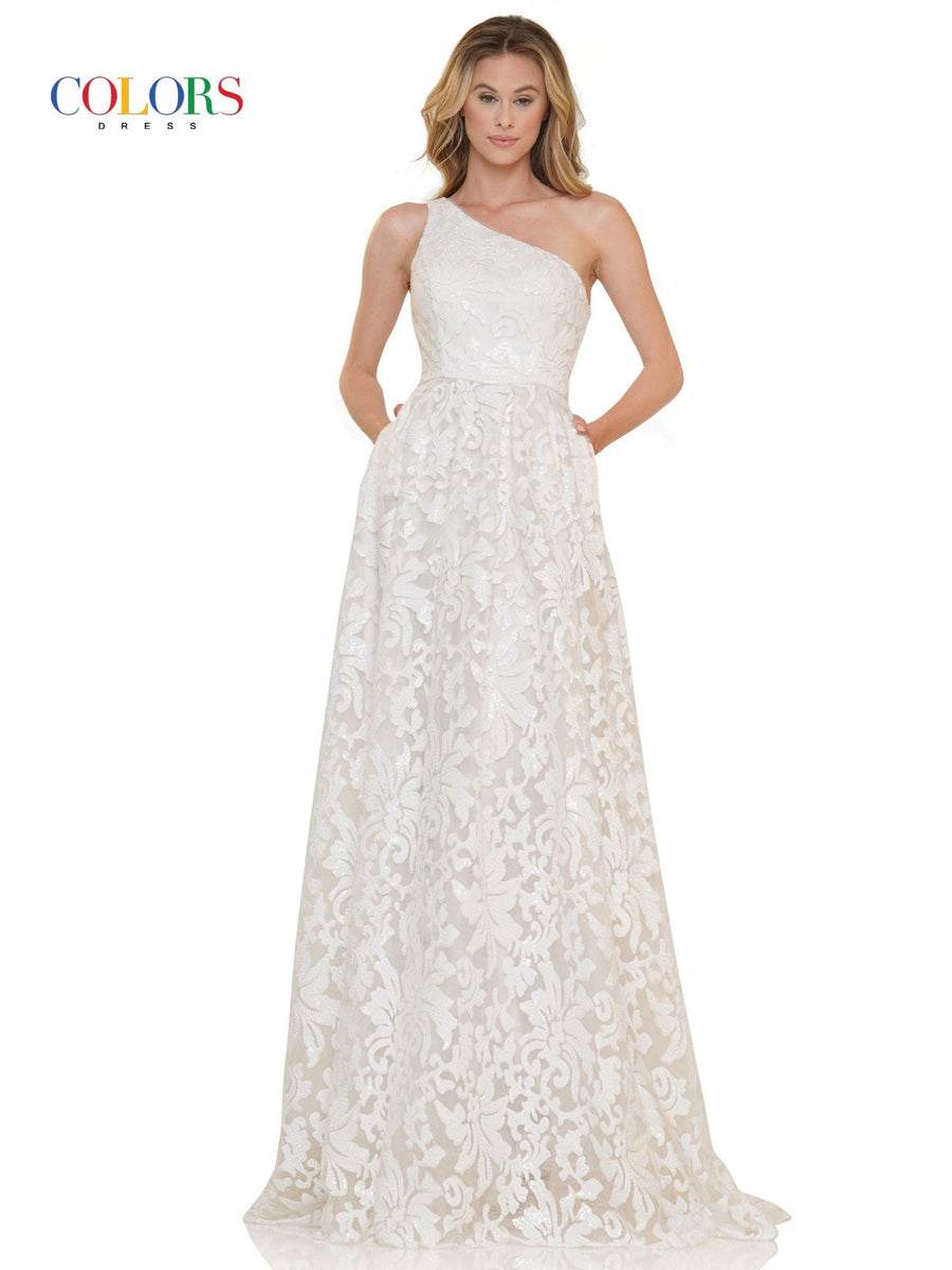 Colors Long Formal One Shoulder Prom Dress 2657 - The Dress Outlet