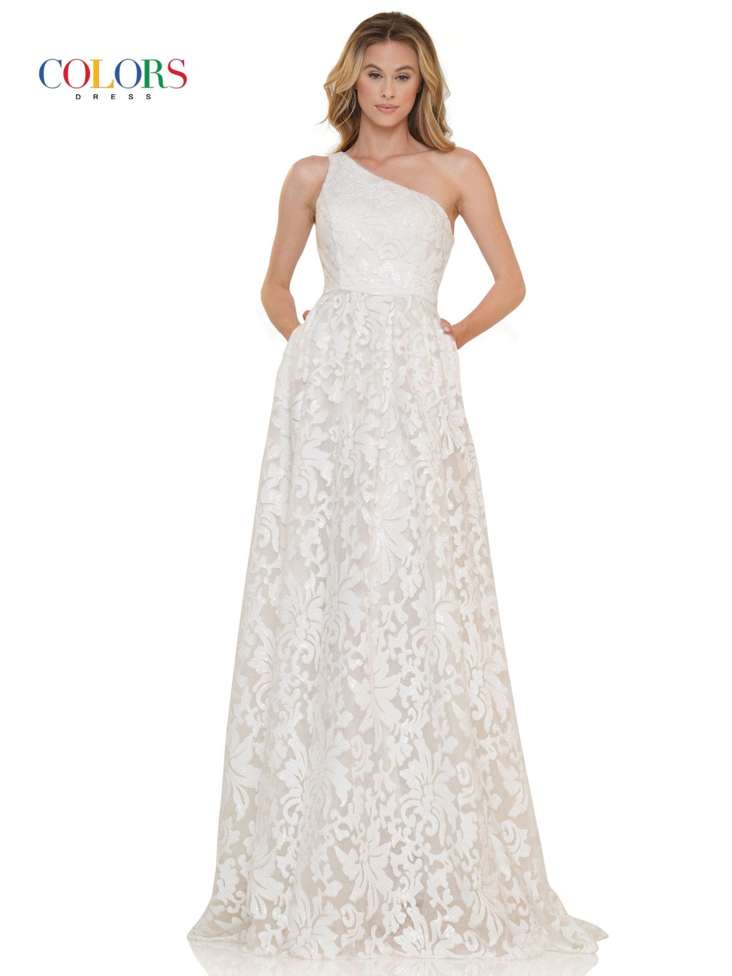 Colors Long Formal One Shoulder Prom Dress 2657 - The Dress Outlet