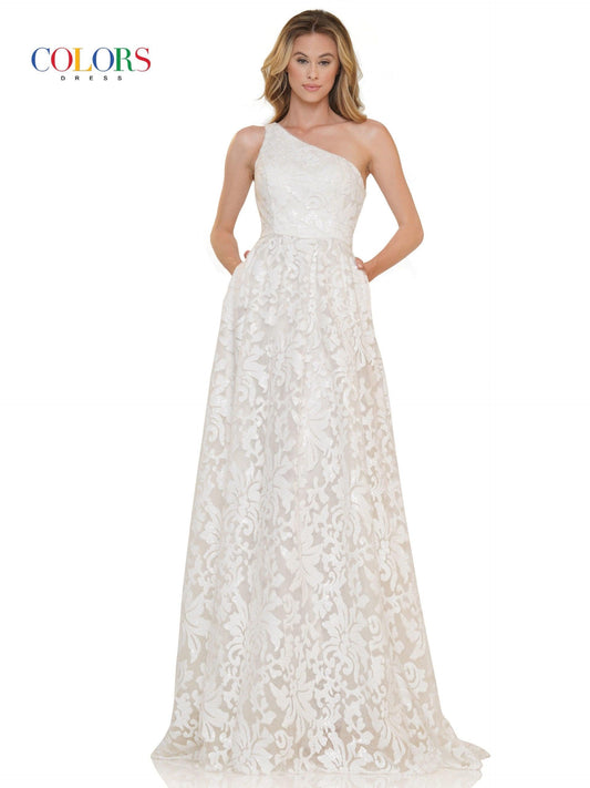Colors Long Formal One Shoulder Prom Dress 2657 - The Dress Outlet