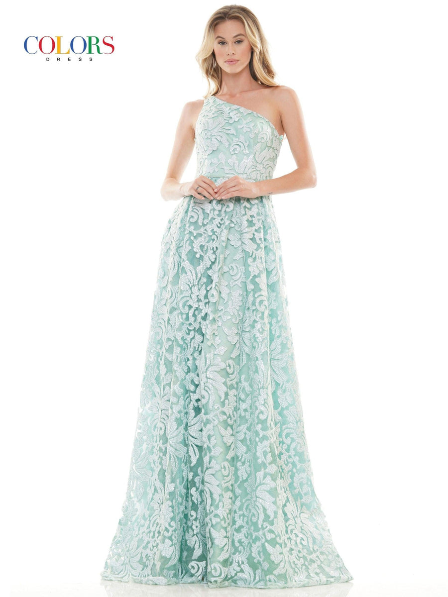 Colors Long Formal One Shoulder Prom Dress 2657 - The Dress Outlet