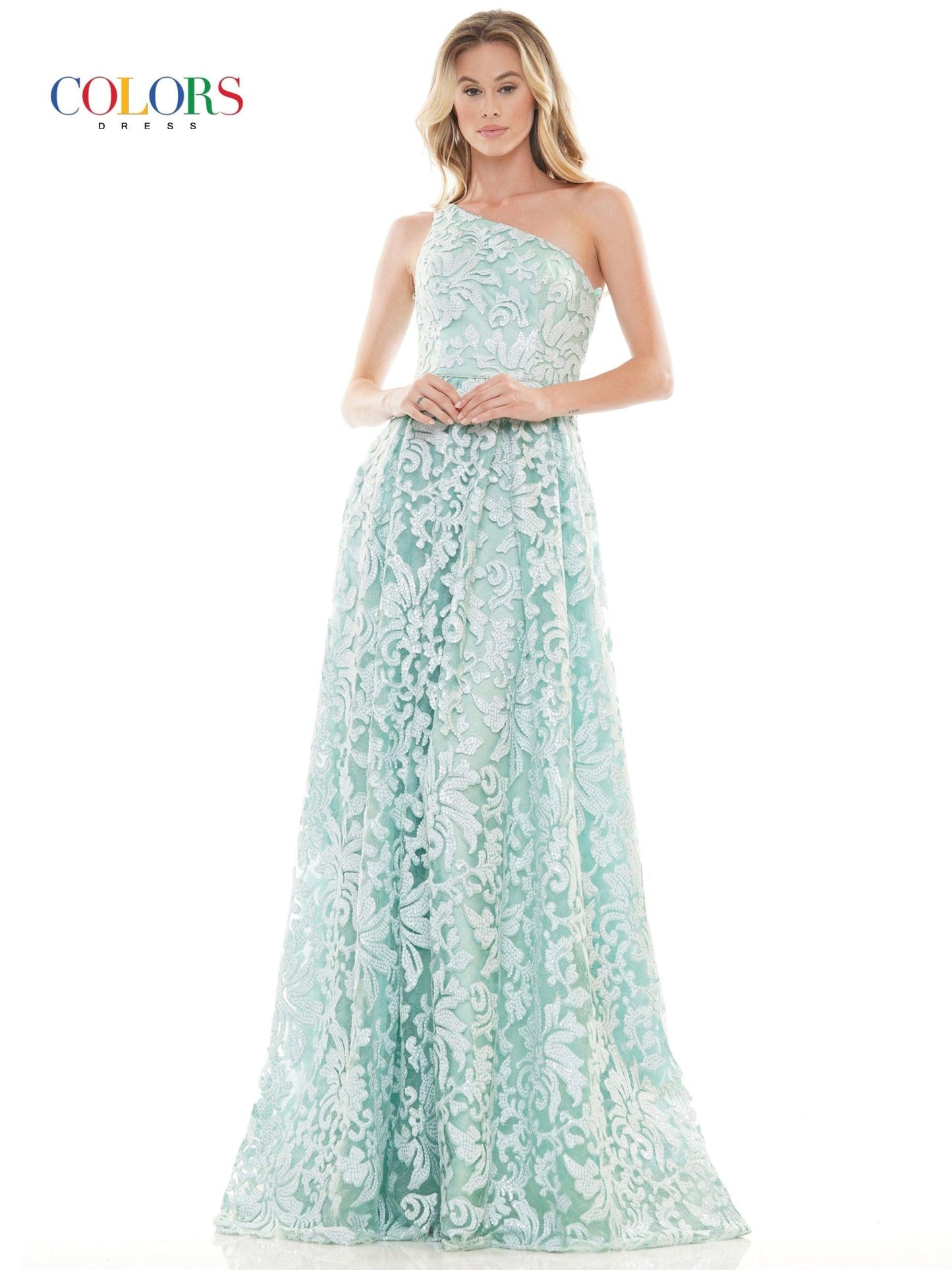 Colors Long Formal One Shoulder Prom Dress 2657 - The Dress Outlet