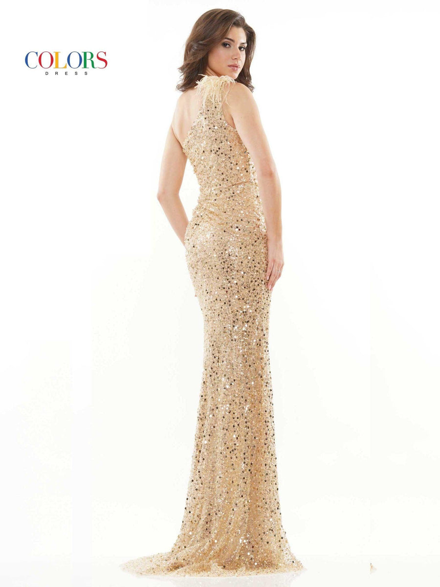 Colors Long Formal One Shoulder Prom Dress 2729 - The Dress Outlet