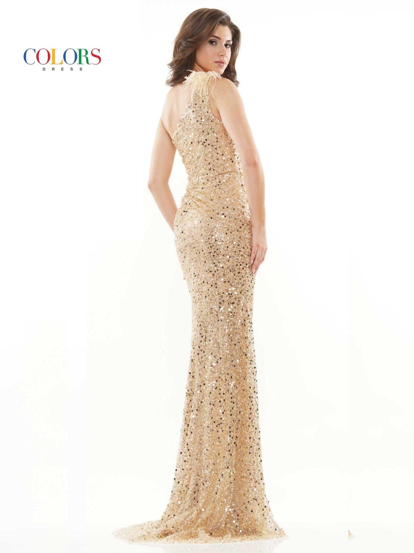 Colors Long Formal One Shoulder Prom Dress 2729 - The Dress Outlet